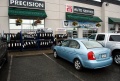 The 2006 Hyundai Accent gets new tires at Precision Automotive in Langley, BC