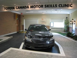 The donated Camry, inside the clinic