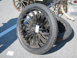 Unusual Model T wheels had springs in their centres; the price was $3,350 for four