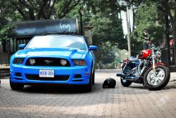 Pop Quiz: 2014 Ford Mustang GT vs Harley Sportster 1200